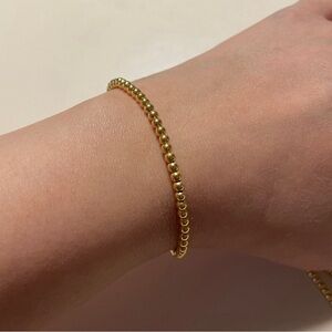 Stamped 18K (750) saudi gold bubble bracelet
